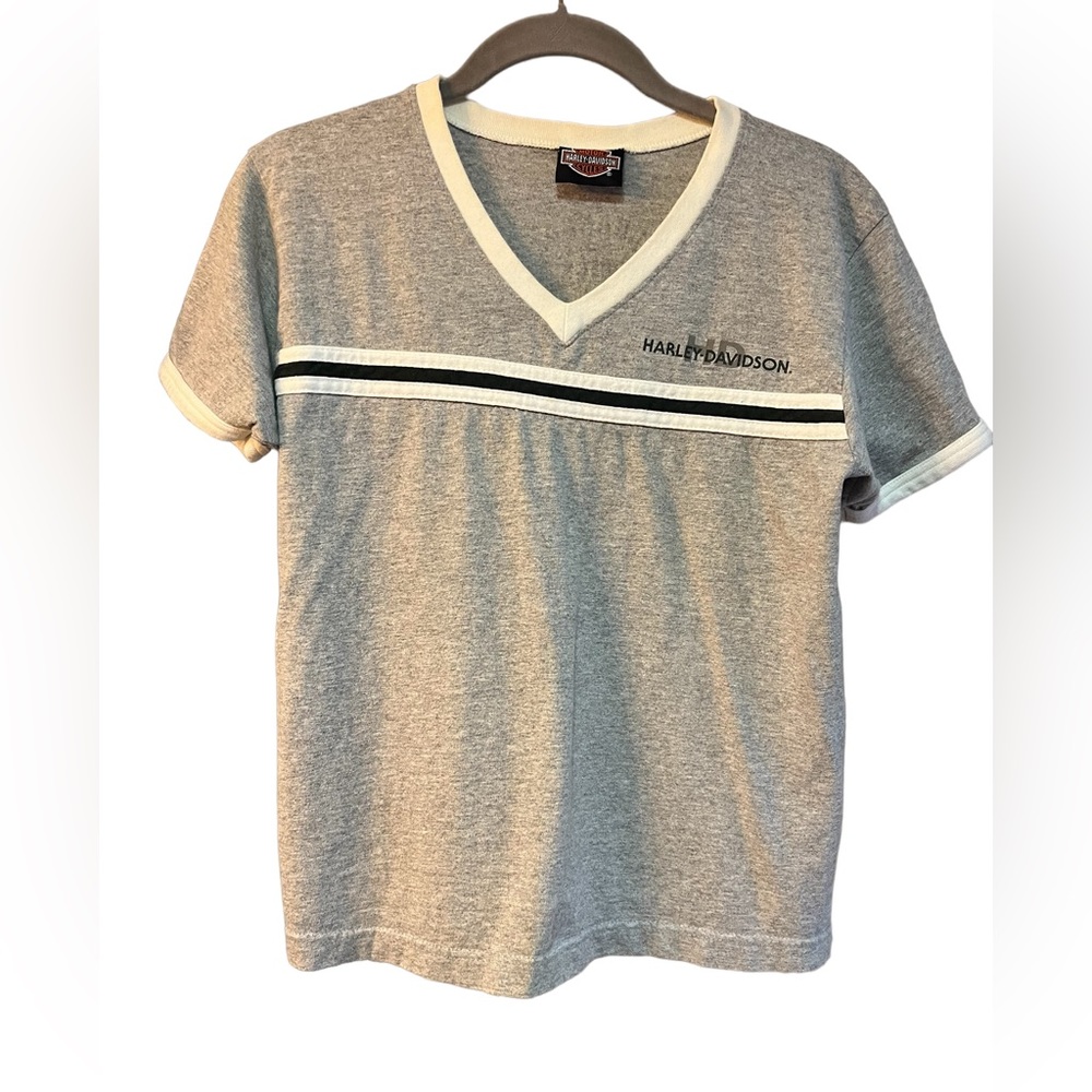๐ฅ๐ฅ๐ฅVintage Harley Davidson Grey V Neck Top